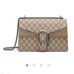 Dionysus Style Brown Suede Handbag